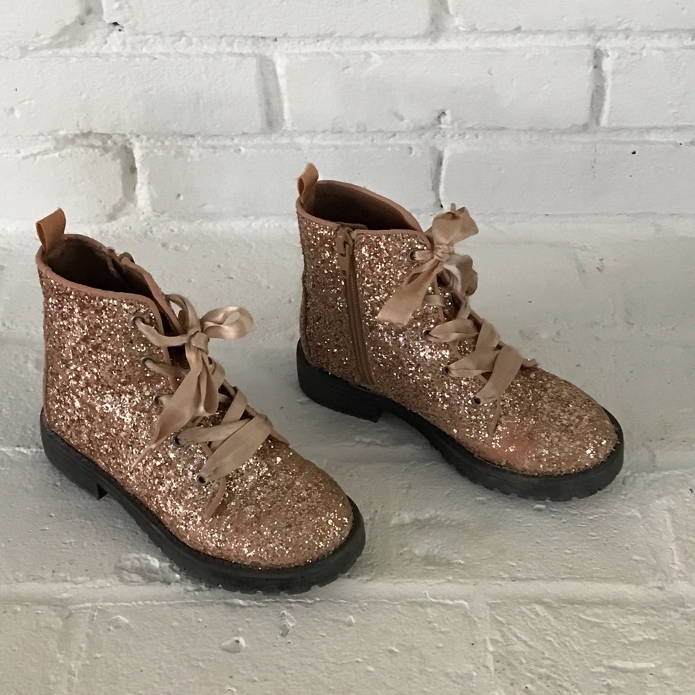 Girls Gap sparkly Rose Gold boots
